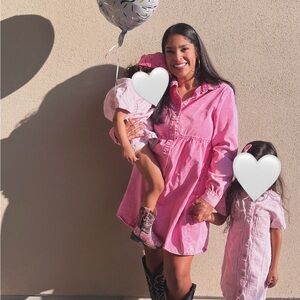 Pink Long-Sleeve women’s Dress